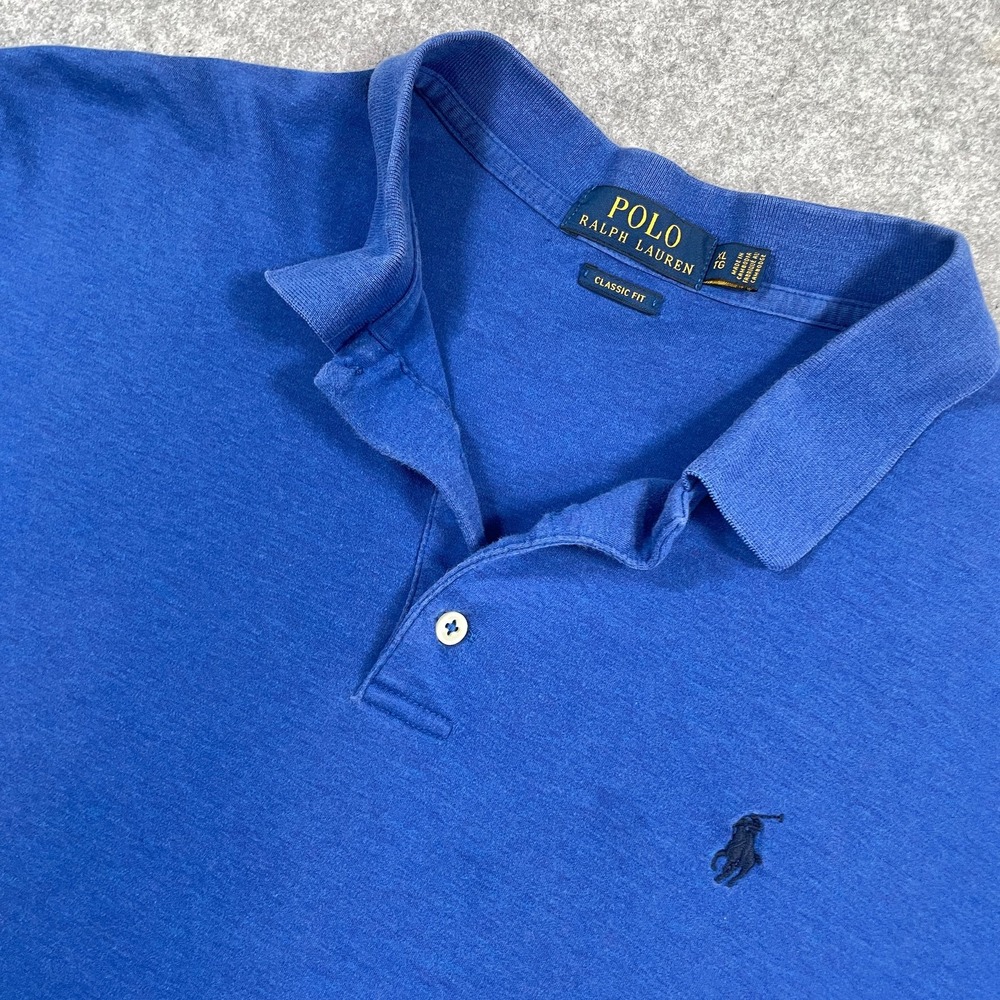 Polo Ralph Lauren Mens Polo Shirt XL Blue Classic Fit Short Sleeve Cotton